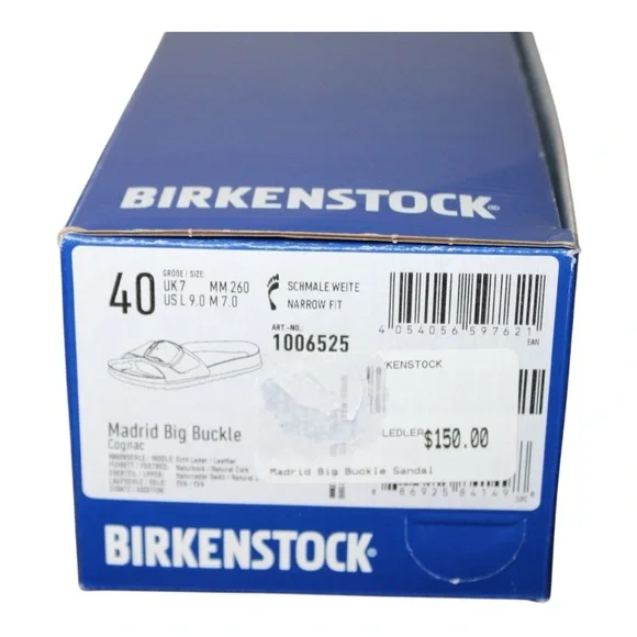 Birkenstock | Madrid Big Buckle Sandals | Cognac | Size 40 | Narrow Fit - Picture 14 of 15